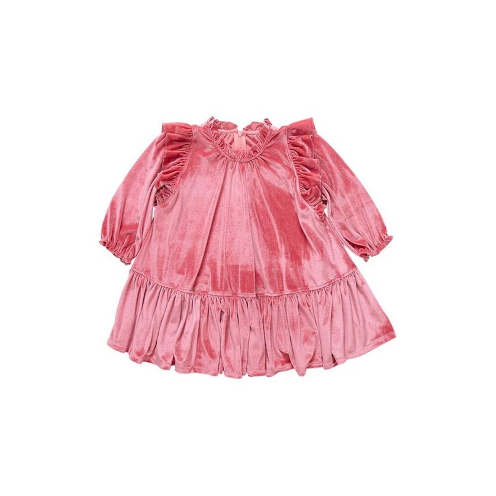 Pink Chicken Girls  Girls Velour Harper Dress, Pink
